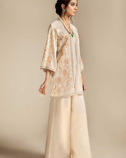 Maria | Ivory Gold Zari Co Ord Set