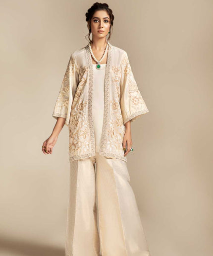 Maria | Ivory Gold Zari Co Ord Set