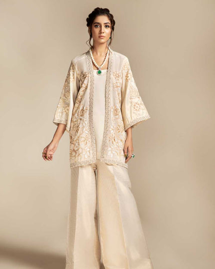 Maria | Ivory Gold Zari Co Ord Set