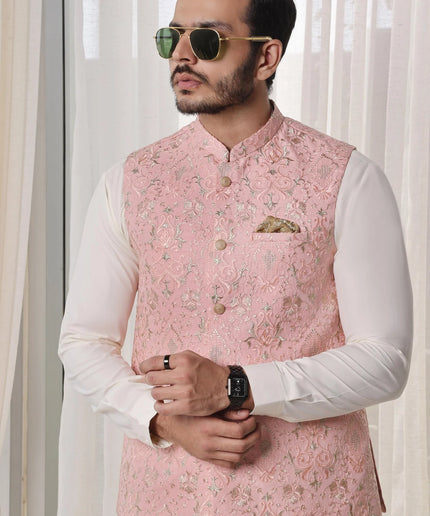 Pink Embroidered Waistcoat
