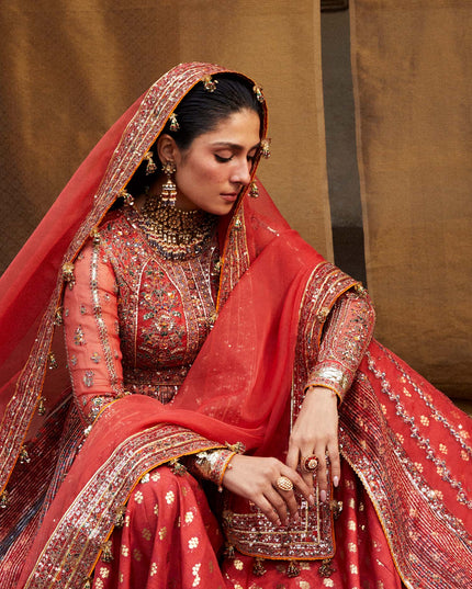 Hussain Rehar | Peshwas Embroidered Lehenga Choli