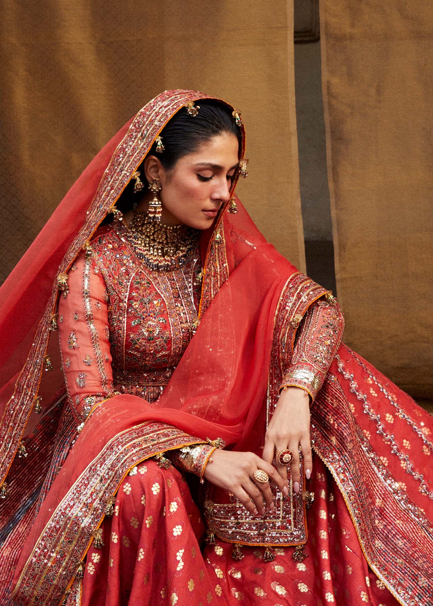 Hussain Rehar | Peshwas Embroidered Lehenga Choli