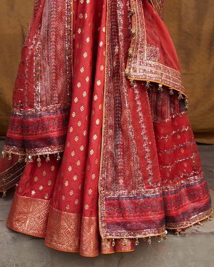 Hussain Rehar | Peshwas Embroidered Lehenga Choli