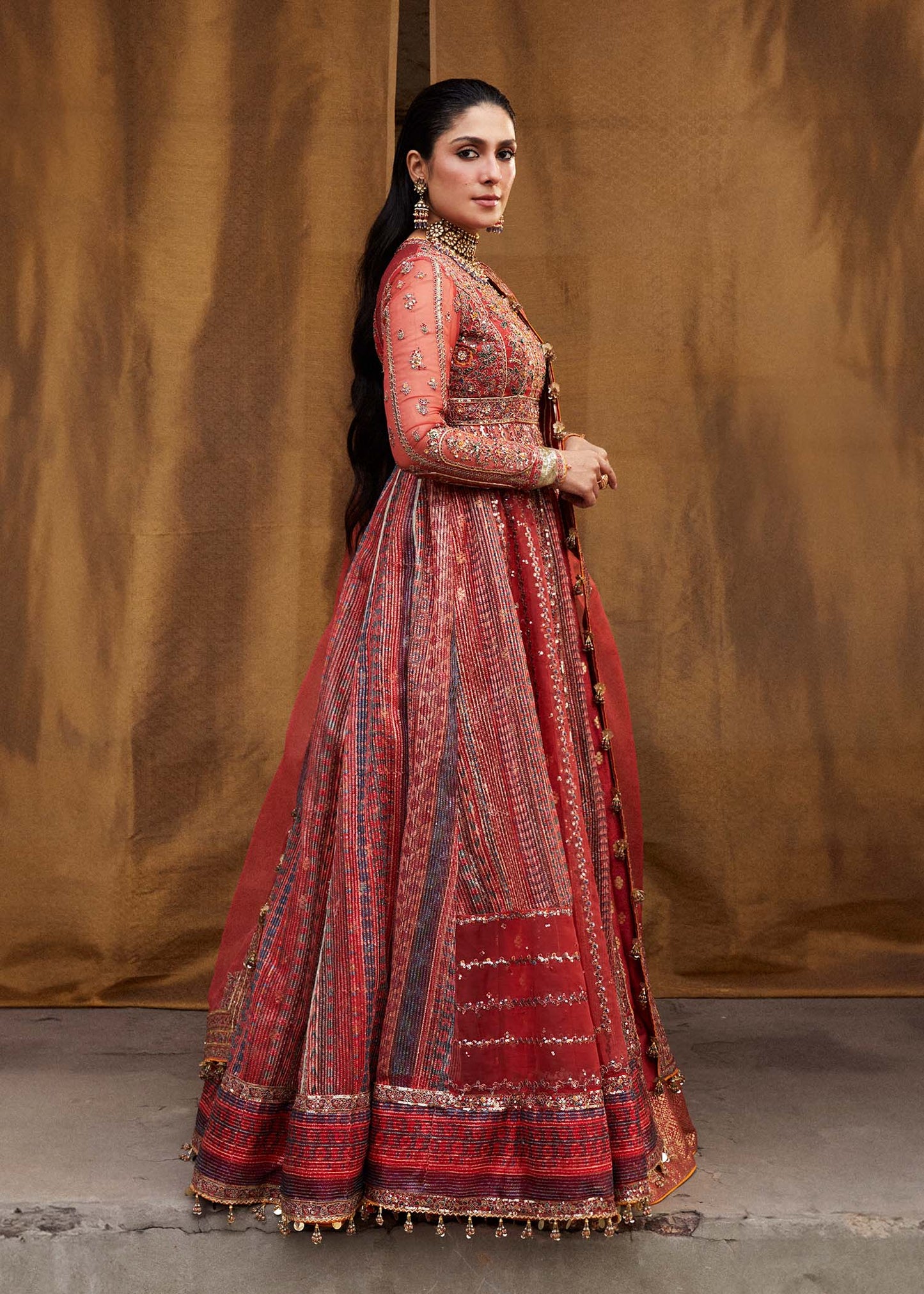 Hussain Rehar | Peshwas Embroidered Lehenga Choli