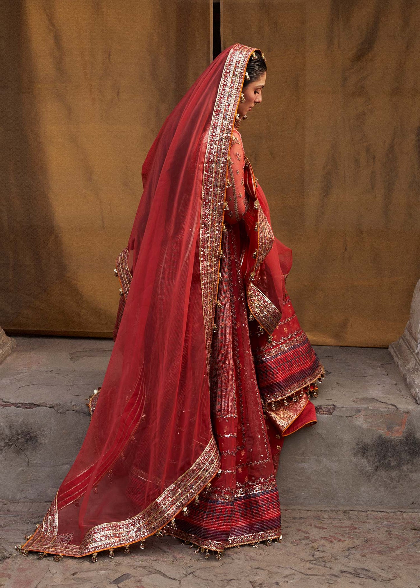 Hussain Rehar | Peshwas Embroidered Lehenga Choli