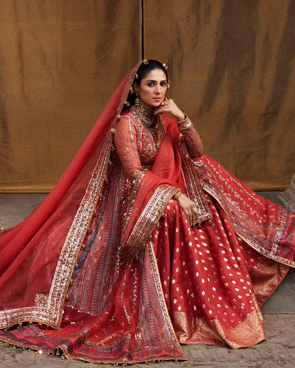 Hussain Rehar | Peshwas Embroidered Lehenga Choli