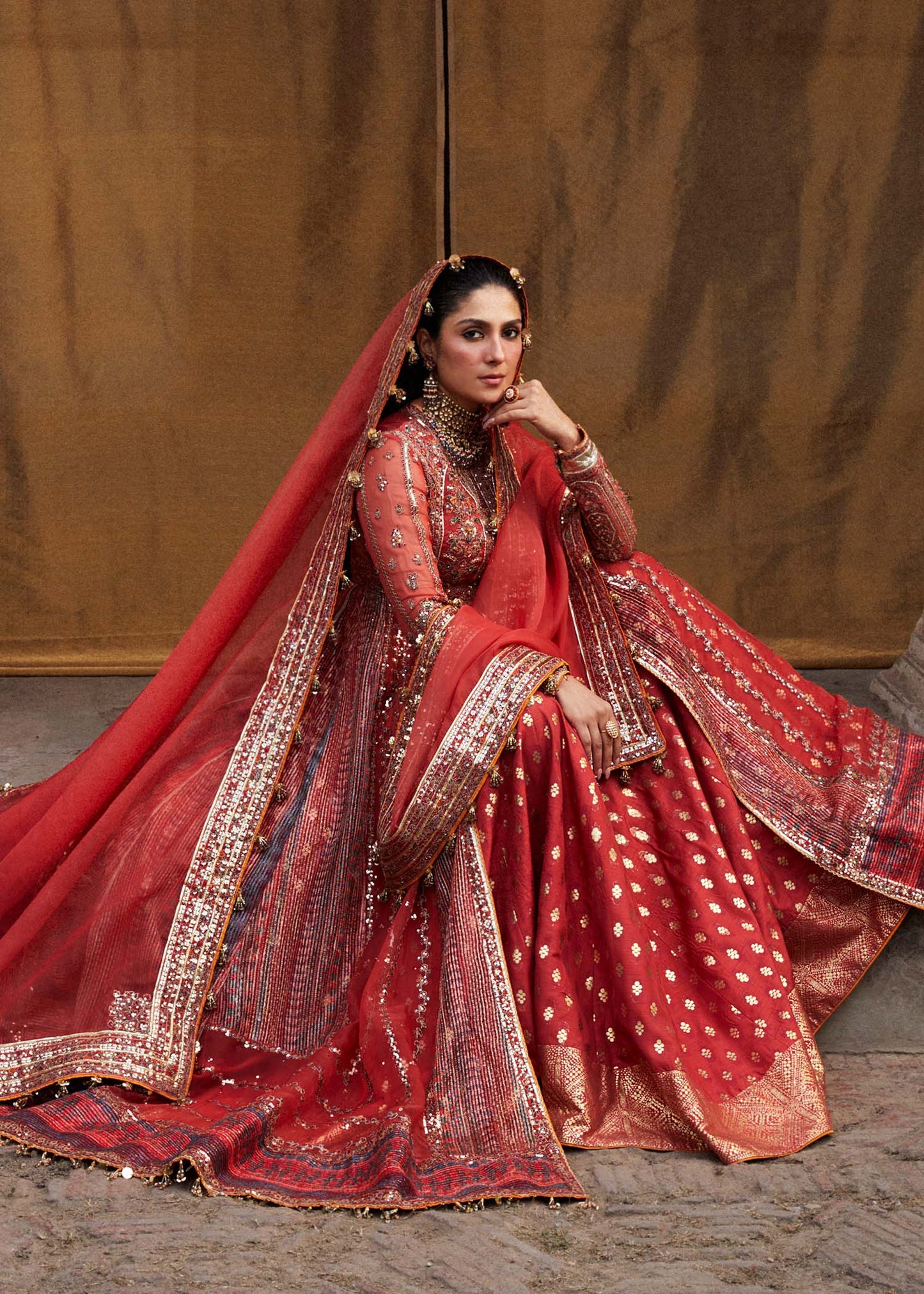 Hussain Rehar | Peshwas Embroidered Lehenga Choli