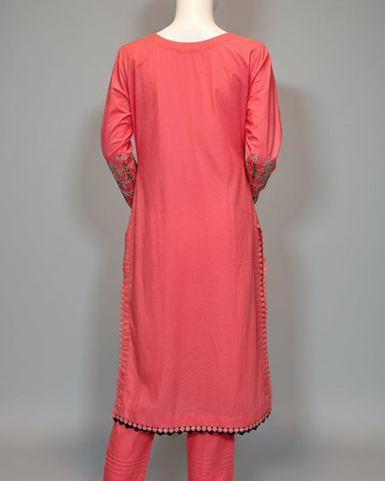 Asim Jofa Coral Elegance Embroidered Suit
