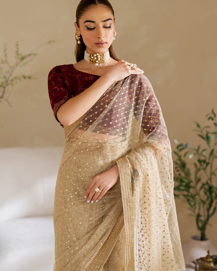 Iznik | Embroidered Net Saree