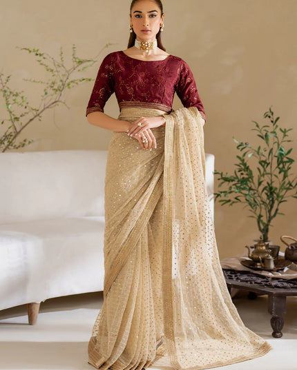 Iznik | Embroidered Net Saree