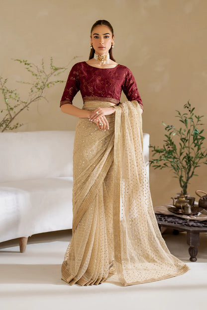 Iznik | Embroidered Net Saree
