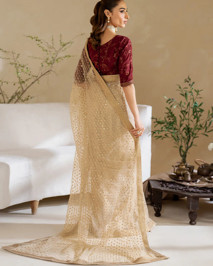 Iznik | Embroidered Net Saree