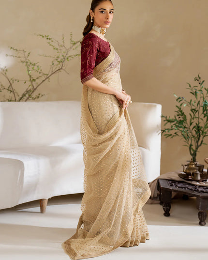 Iznik | Embroidered Net Saree