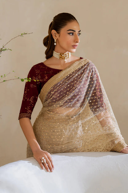 Iznik | Embroidered Net Saree