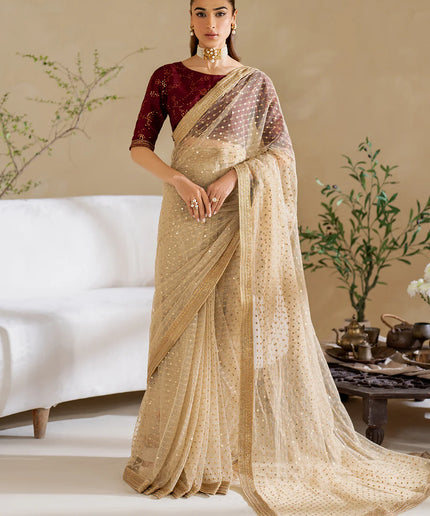 Iznik | Embroidered Net Saree
