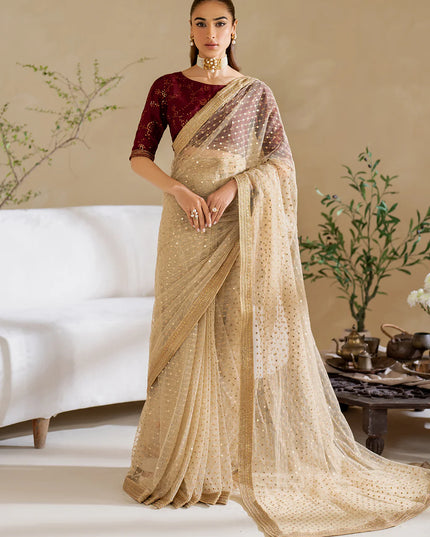 Iznik | Embroidered Net Saree