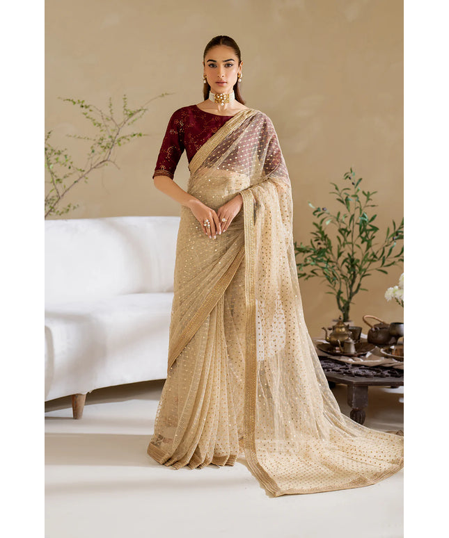 Iznik | Embroidered Net Saree