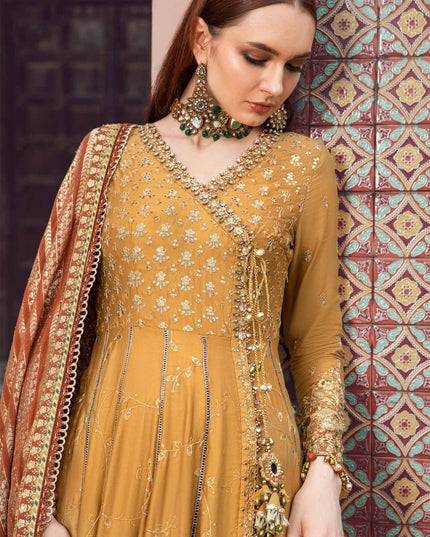 Maria B | Sateen Fall Edition Jacquard Dress