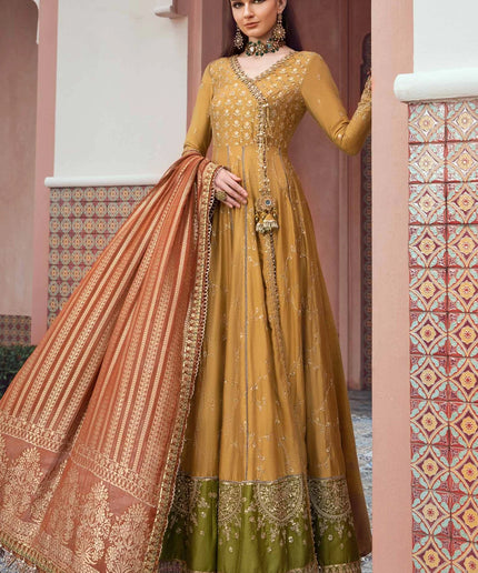 Maria B | Sateen Fall Edition Jacquard Dress