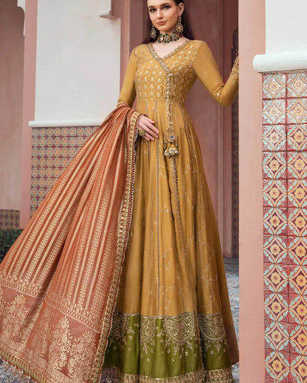 Maria B | Sateen Fall Edition Jacquard Dress