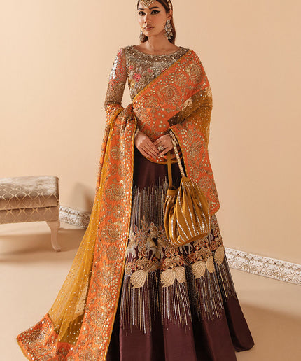 Cavalary Bloom | Bridal Net Embellished Lehenga Choli