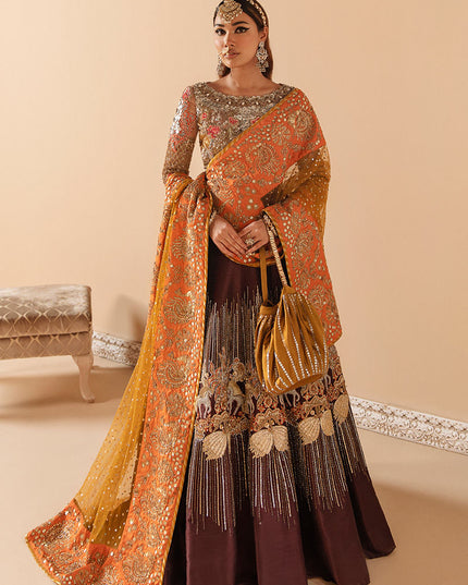 Cavalary Bloom | Bridal Net Embellished Lehenga Choli