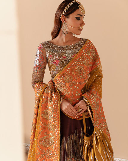 Cavalary Bloom | Bridal Net Embellished Lehenga Choli