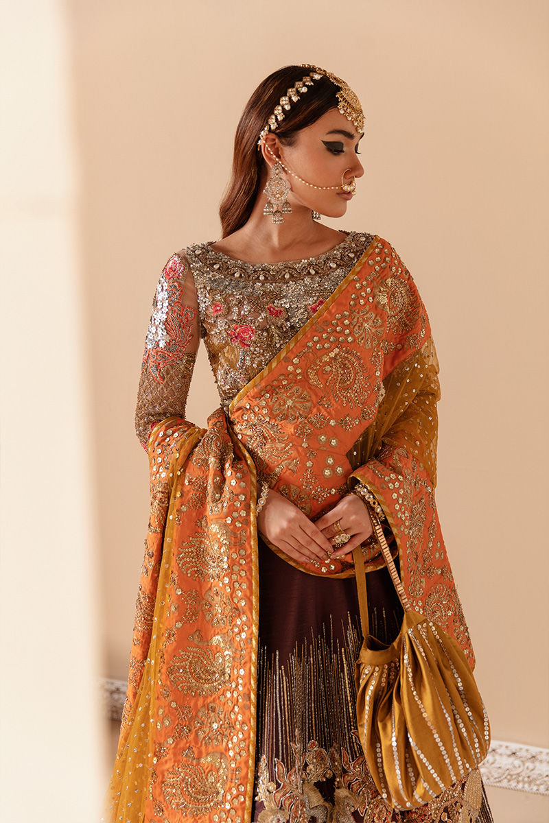 Cavalary Bloom | Bridal Net Embellished Lehenga Choli