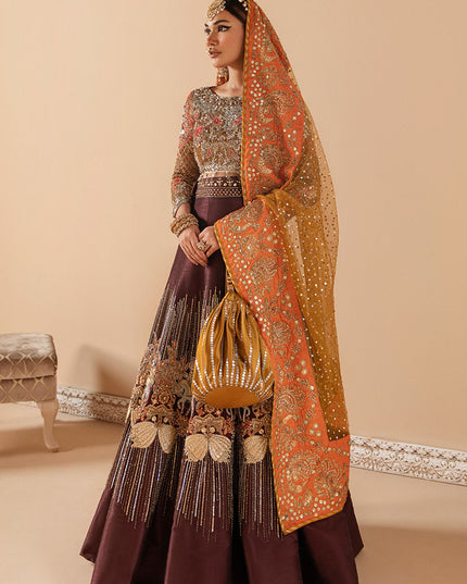 Cavalary Bloom | Bridal Net Embellished Lehenga Choli