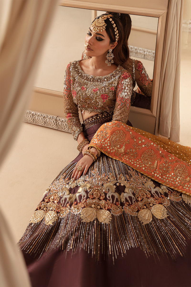 Cavalary Bloom | Bridal Net Embellished Lehenga Choli