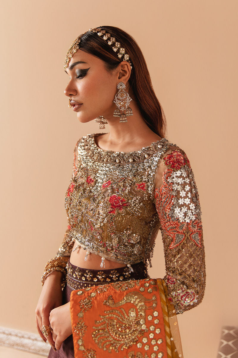 Cavalary Bloom | Bridal Net Embellished Lehenga Choli