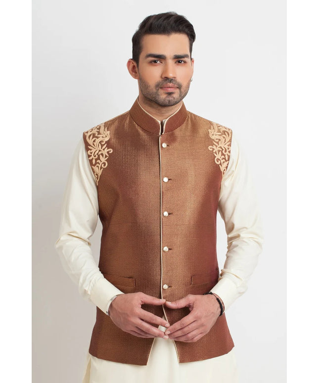 Copper Silk Waistcoat