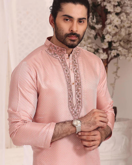 Cotton Candy Kurta Jamawar Set