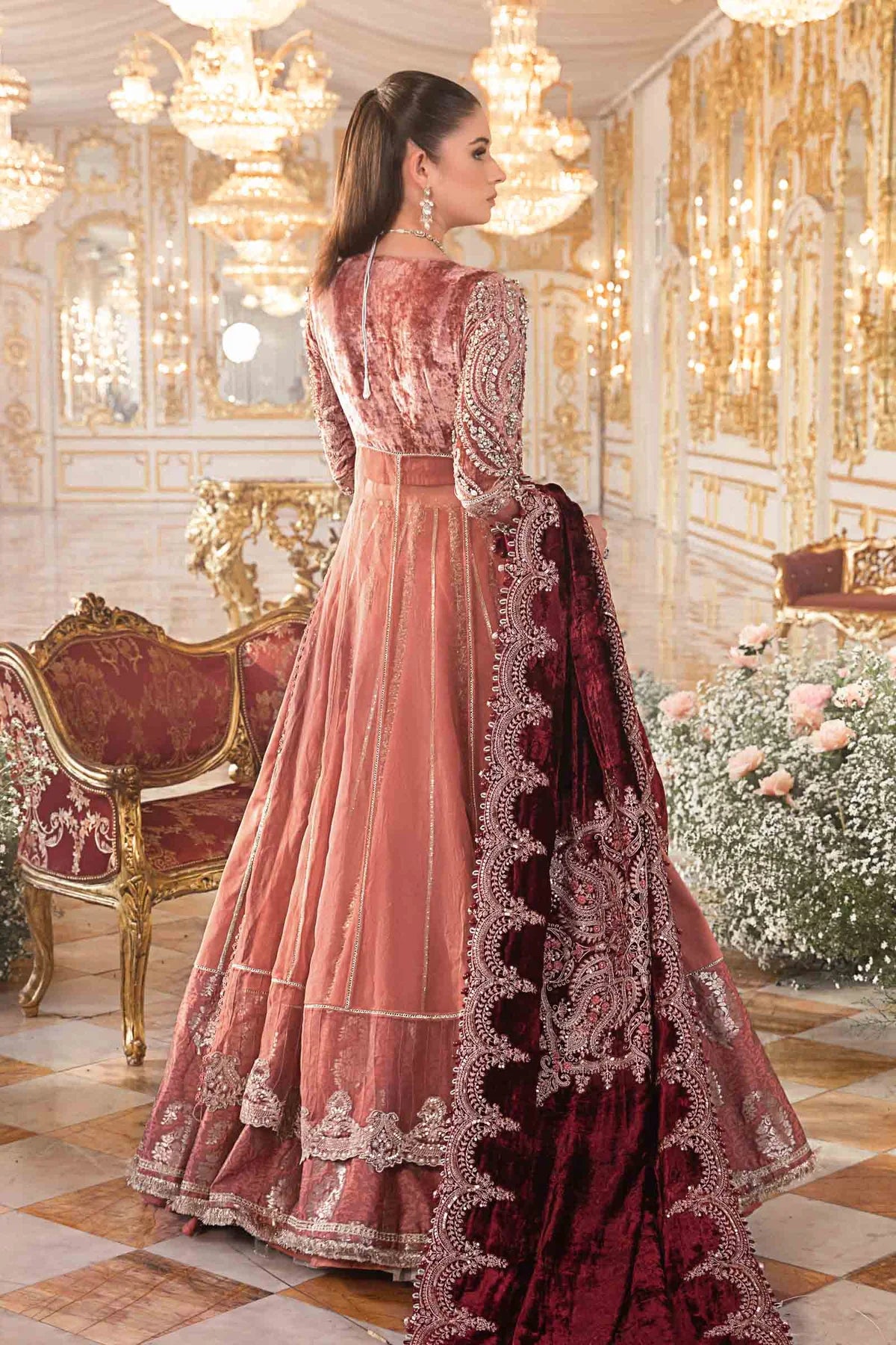 Maria B | Wedding Wear Hand Embellished Jacket Lehenga