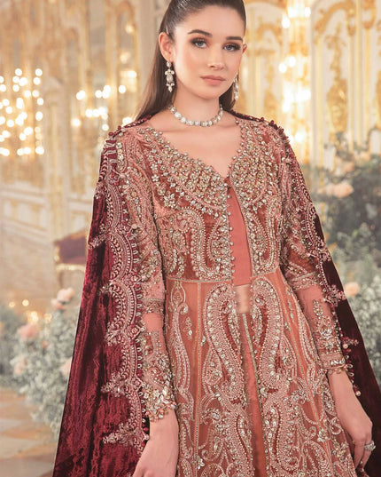 Maria B | Wedding Wear Hand Embellished Jacket Lehenga