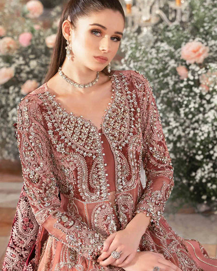 Maria B | Wedding Wear Hand Embellished Jacket Lehenga
