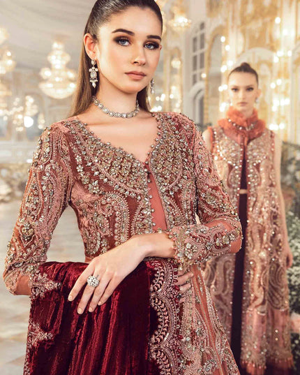 Maria B | Wedding Wear Hand Embellished Jacket Lehenga