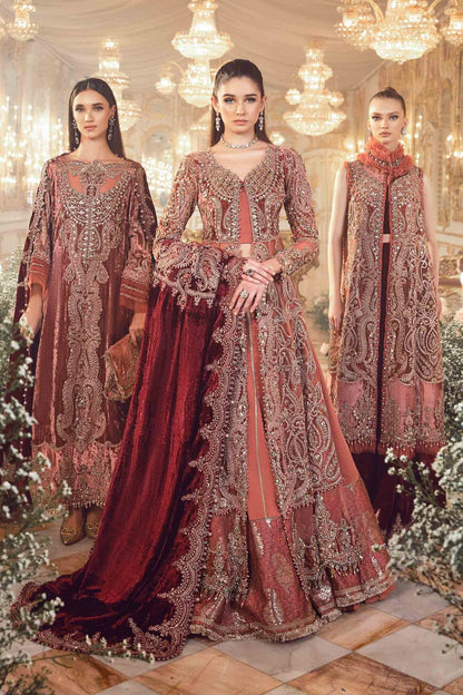 Maria B | Wedding Wear Hand Embellished Jacket Lehenga