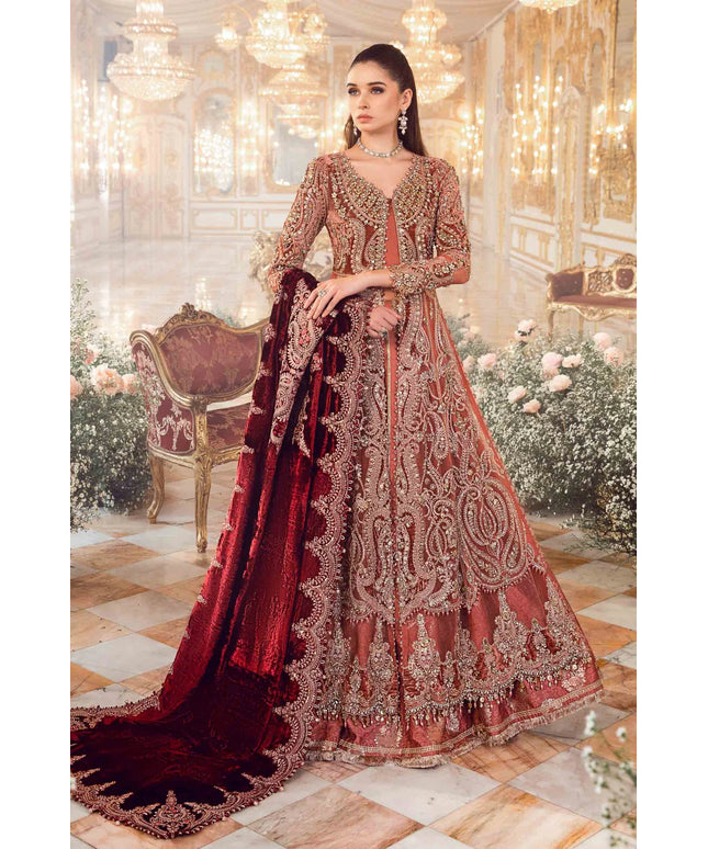 Maria B | Wedding Wear Hand Embellished Jacket Lehenga