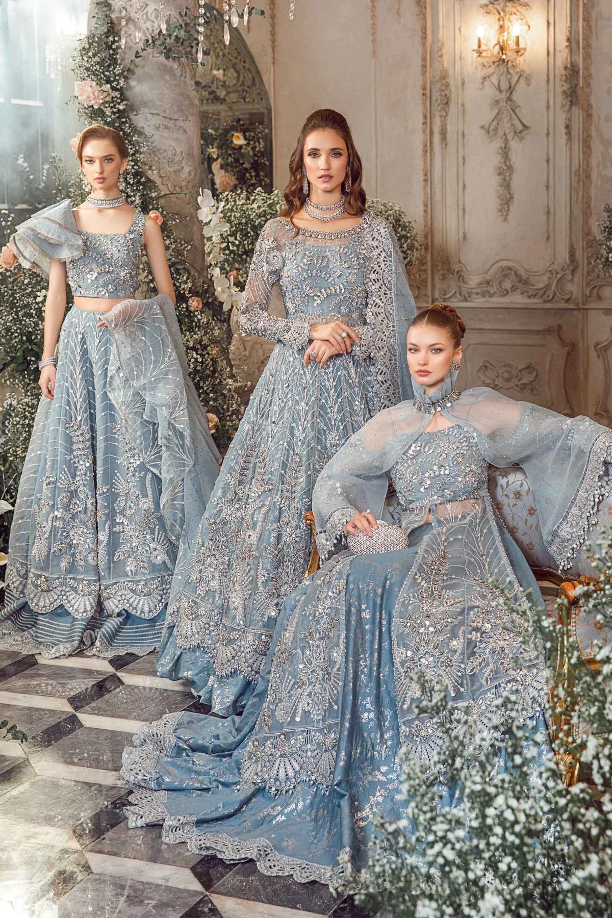Maria B | Wedding Wear Hand Embellished Maxi Lehenga