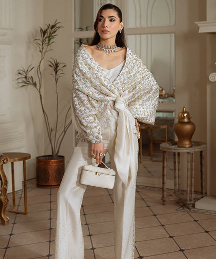 Diana | Off White Pure Silk Co Ord Set