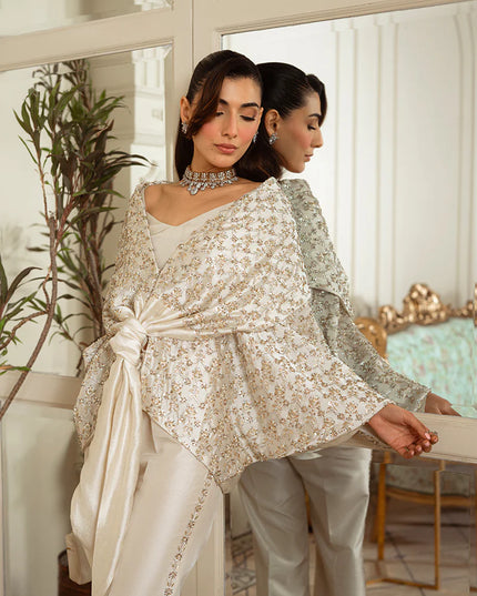 Diana | Off White Pure Silk Co Ord Set