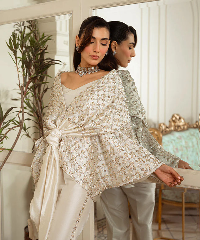 Diana | Off White Pure Silk Co Ord Set