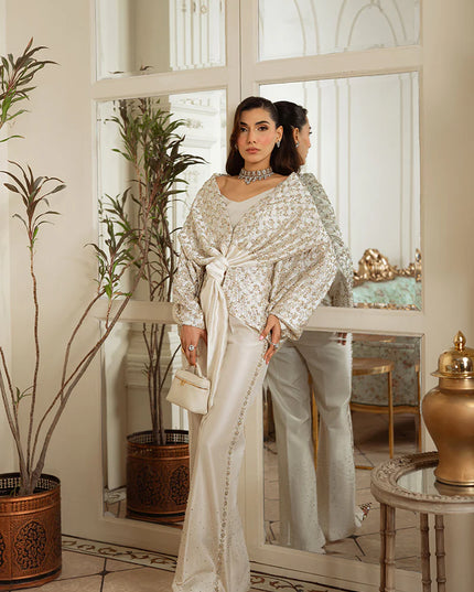 Diana | Off White Pure Silk Co Ord Set