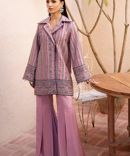 Blume | Lavendar Organza Embroidered Co Ord Set