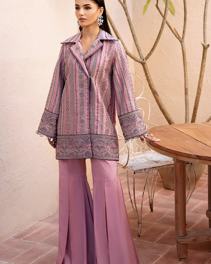 Blume | Lavendar Organza Embroidered Co Ord Set