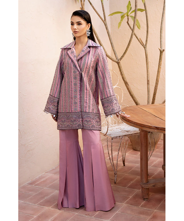 Blume | Lavendar Organza Embroidered Co Ord Set