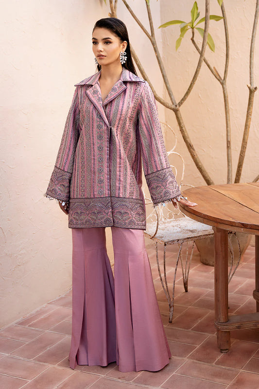 Blume | Lavendar Organza Embroidered Co Ord Set