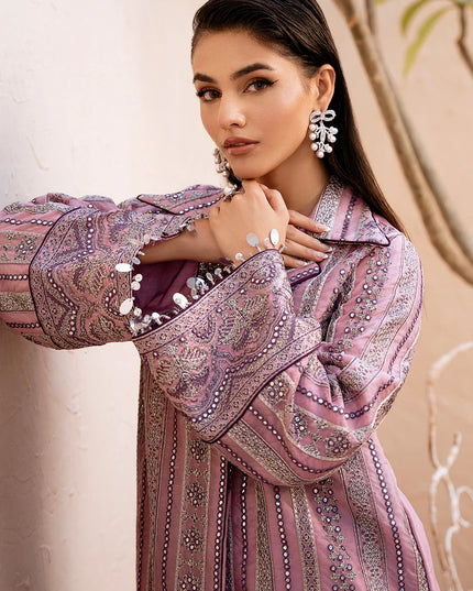 Blume | Lavendar Organza Embroidered Co Ord Set