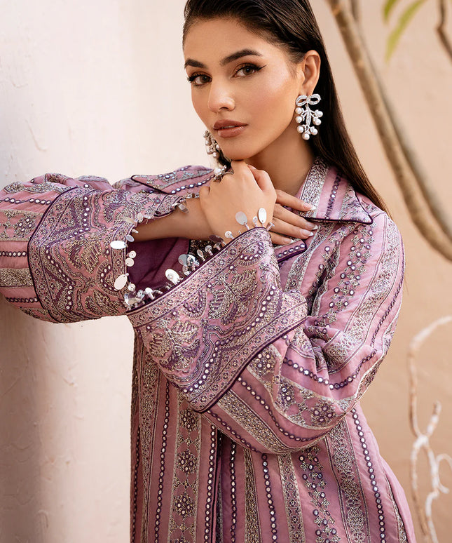 Blume | Lavendar Organza Embroidered Co Ord Set